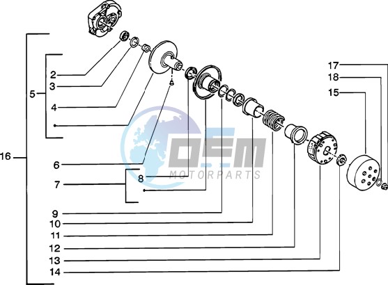 Driven pulley