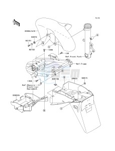 ZX 900 F [NINJA ZX-9R] (F1-F2) [NINJA ZX-9R] drawing FENDERS