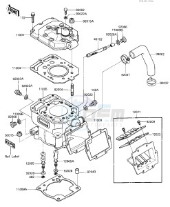 KX 250 D [KX250] (D2) [KX250] drawing CYLINDER HEAD_CYLINDER_REED VALVE