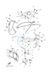 YFZ450R YFZ450RB (18PK 18PL) drawing SIDE COVER