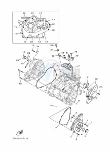 YZF320-A YZF-R3 (B7P3) drawing CRANKCASE COVER 1