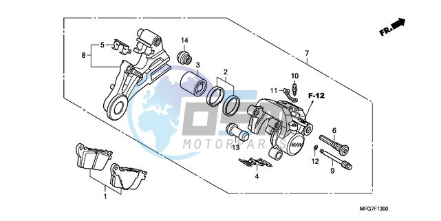 REAR BRAKE CALIPER (CB600F/F3)