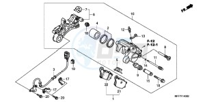 XL700VB drawing REAR BRAKE CALIPER/SPEED SENSOR