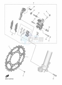 YZ450F (BR96) drawing FRONT BRAKE CALIPER