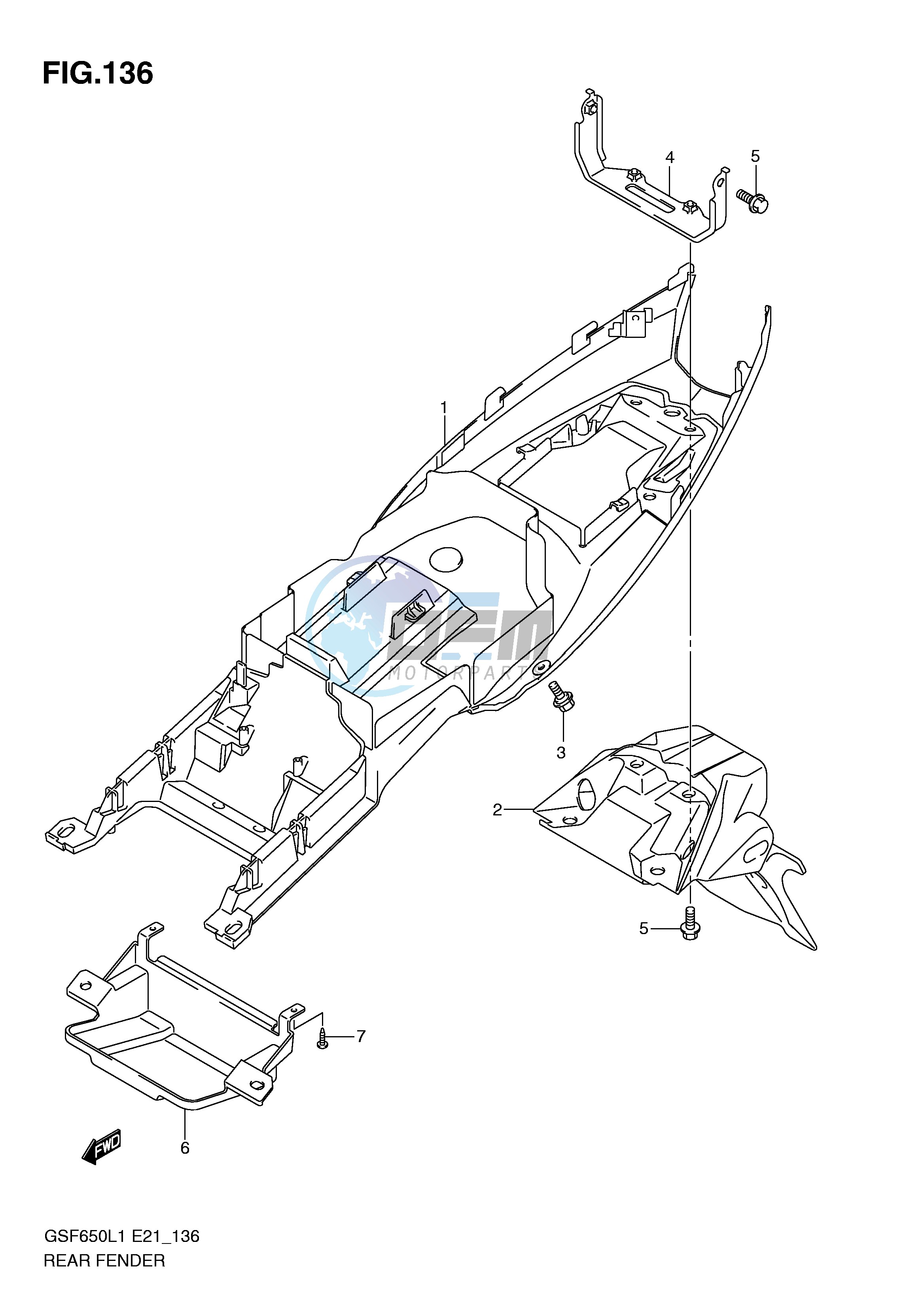 REAR FENDER (GSF650UL1 E21)