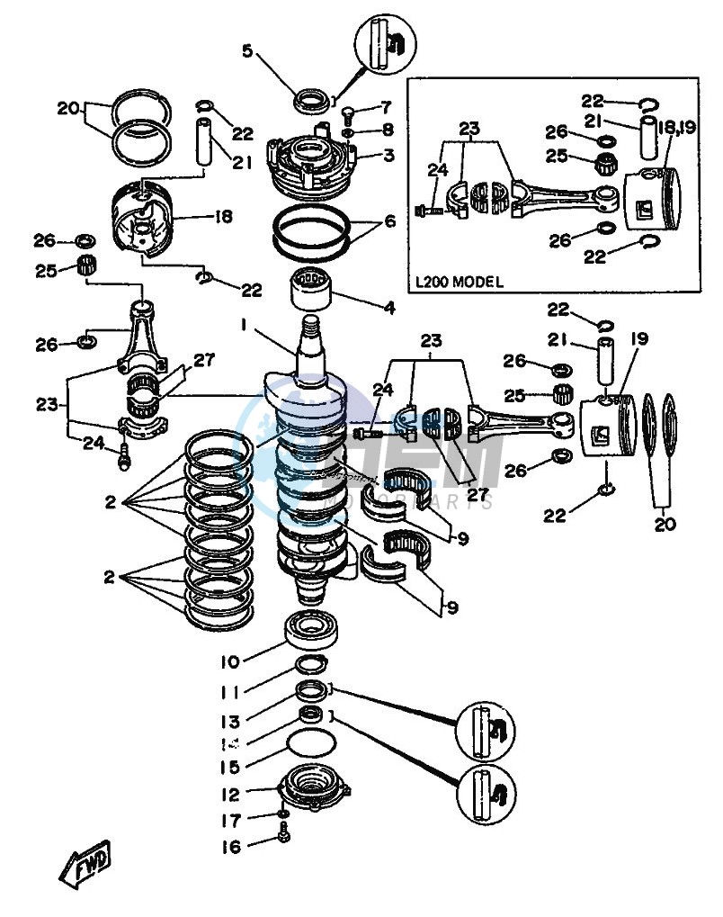 CRANKSHAFT--PISTON