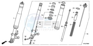 CBR1000RRA Australia - (U) drawing FRONT FORK