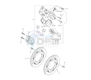 XJ6-N 600 drawing FRONT BRAKE CALIPER