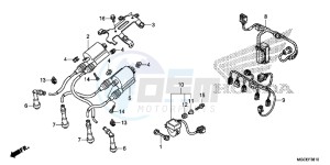 CB1100SAE CB1100 UK - (E) drawing SUB HARNESS/ IGNITION COIL