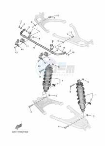 YXF850E YXF85WPBL (BAR7) drawing REAR SUSPENSION