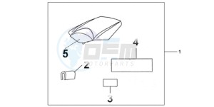 CBR1000RA9 France - (F / ABS CMF MME) drawing REAR SEAT COWL REPSOL