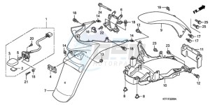 SH1259 France - (F / CMF 2F) drawing REAR FENDER