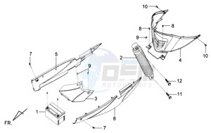 MIO 100 drawing REAR SUSPENSION - COWLING