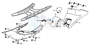 JET EURO X 50 25KMH drawing COWLING / FOOTREST / FLOOR MAT