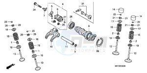 CRF450XC drawing CAMSHAFT/VALVE