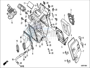 CRF125FBH Europe Direct - (ED) drawing AIR CLEANER