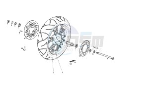 SENDA SM DRD RACING - 50 CC 2T EURO2 drawing REAR WHEEL