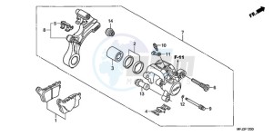 CBR600RR9 BR / MME SPC - (BR / MME SPC) drawing REAR BRAKE CALIPER (CBR600RR)