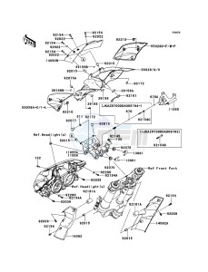 Z1000 ZR1000DBF FR GB XX (EU ME A(FRICA) drawing Cowling(Upper)