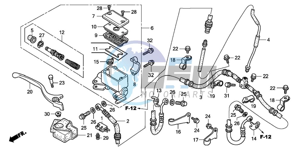 FR. BRAKE MASTER CYLINDER