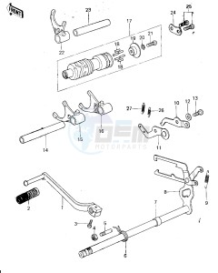 KX 250 A (A4-A5) drawing GEAR CHANGE MECHANISM -- 78-79- -