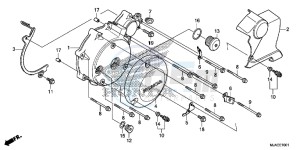 VT750SE Shadow E drawing LEFT CRANKCASE COVER (VT750S)