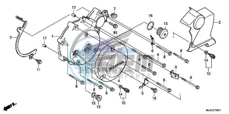 LEFT CRANKCASE COVER (VT750S)