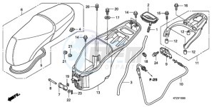 PES125R9 France - (F / CMF STC 2F) drawing SEAT/LUGGAGE BOX