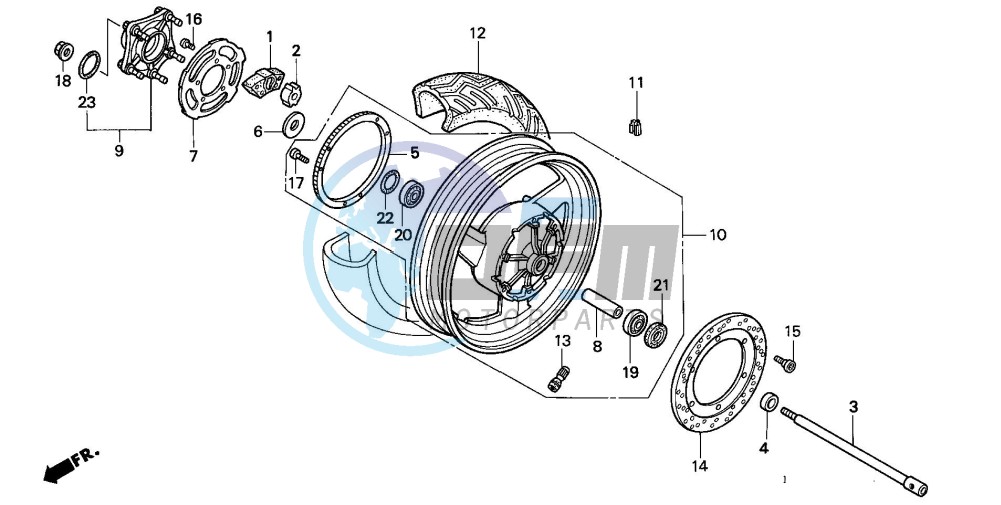 REAR WHEEL (ST1100A)