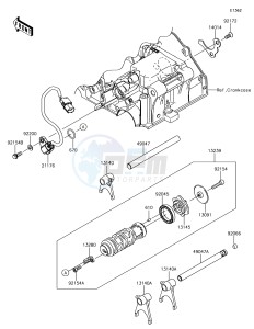 VERSYS-X 300 ABS KLE300CHF XX (EU ME A(FRICA) drawing Gear Change Drum/Shift Fork(s)