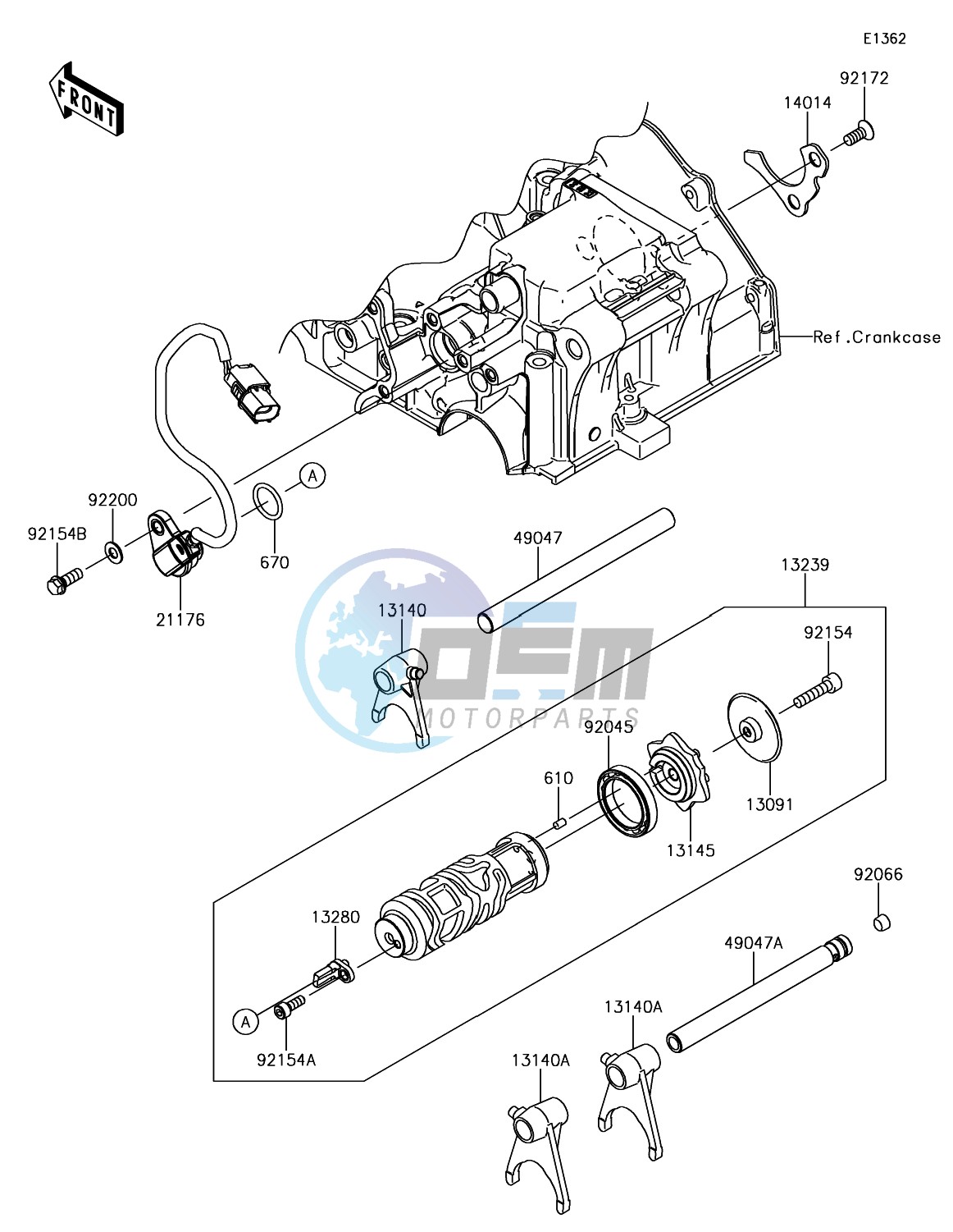 Gear Change Drum/Shift Fork(s)