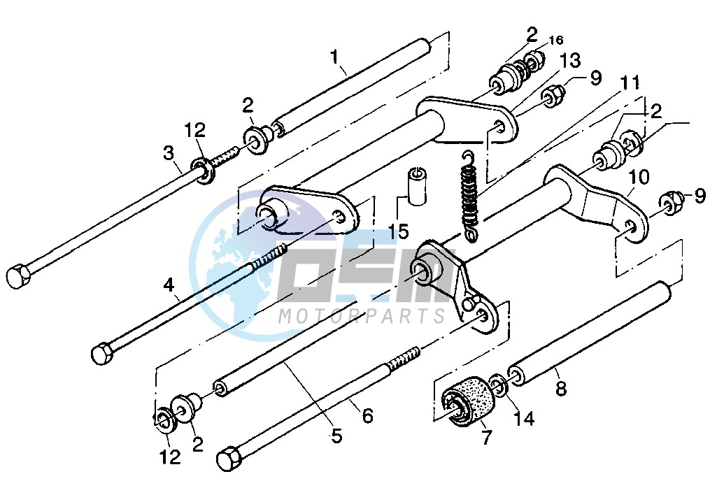 Swinging arm