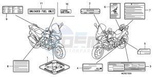 CBF600NA9 UK - (E / ABS MKH) drawing CAUTION LABEL