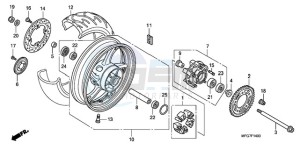 CB600FA9 Europe Direct - (ED / ABS) drawing REAR WHEEL