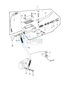 KZ 550 A (A1-A2) drawing FRONT MASTER CYLINDER -- KZ550-A2- -