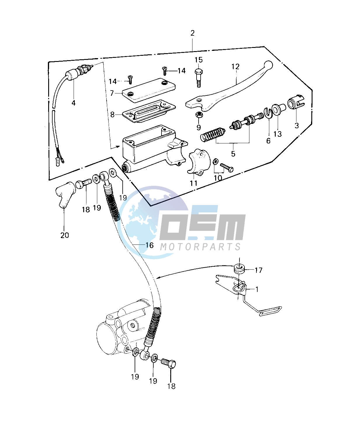 FRONT MASTER CYLINDER -- KZ550-A2- -