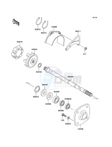 JET SKI X-2 JF800A7F EU drawing Drive Shaft