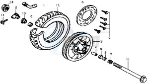 JOYRIDE 200 drawing FRONT WHEEL / BRAKE DISC