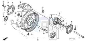 CB600F39 Spain - (SP / ST) drawing REAR WHEEL