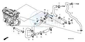 CB1000RAB drawing WATER PIPE