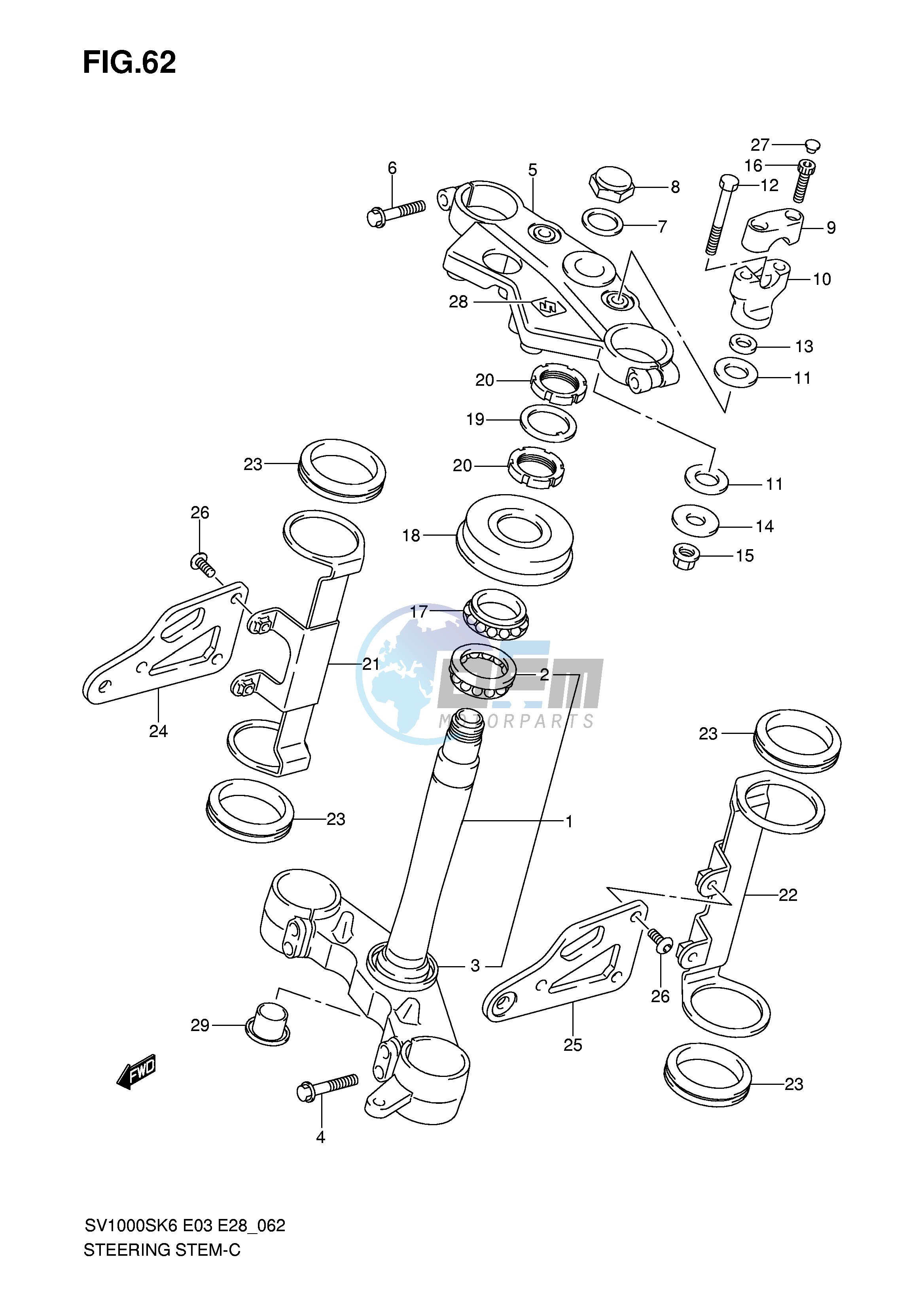 STEERING STEM (SV1000K6)