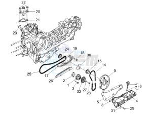 Beverly 250 Cruiser e3 drawing Oil pump