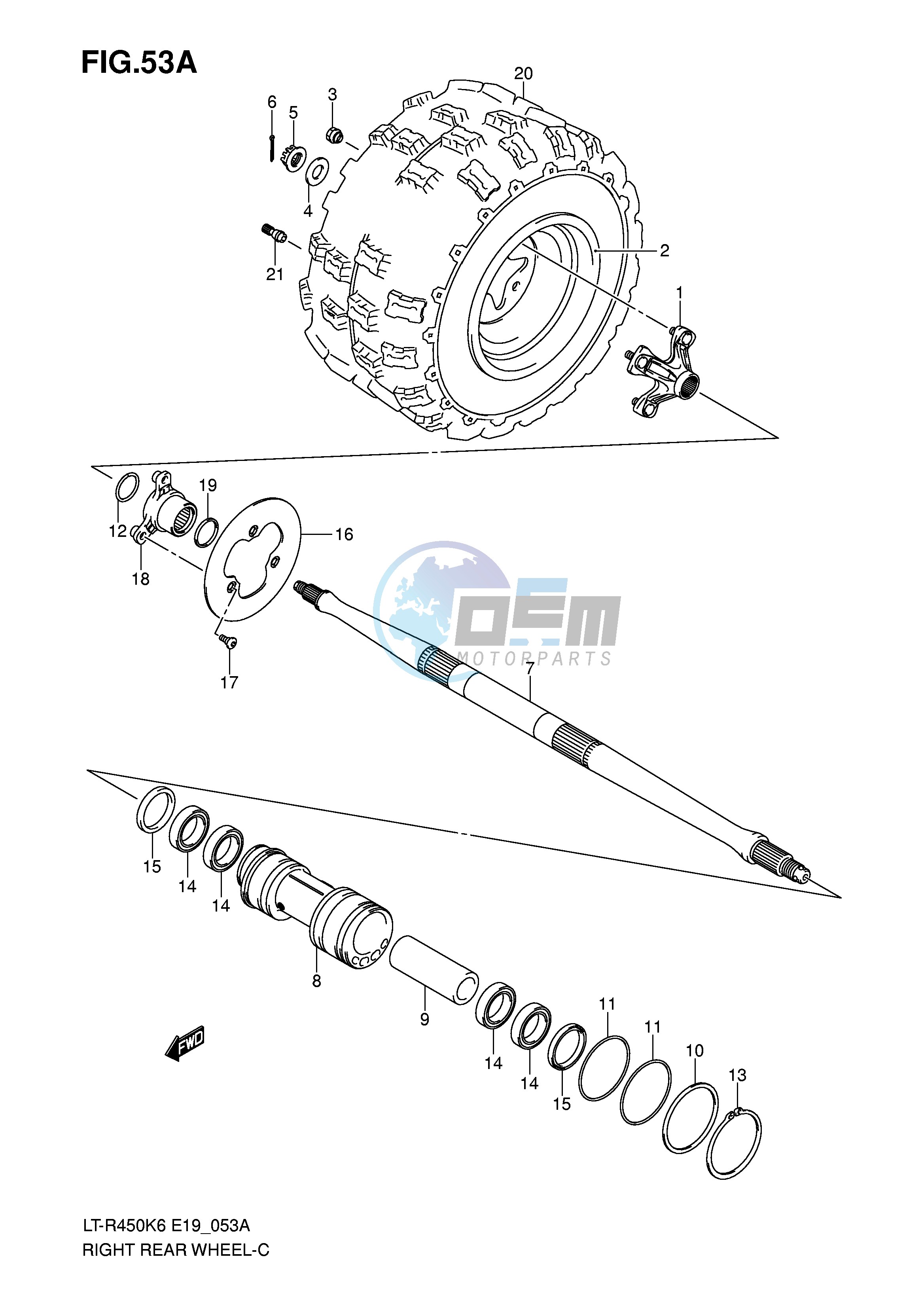 RIGHT REAR WHEEL (MODEL K8 K9 L0)