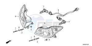 TRX420TMB TRX420 ED drawing HEADLIGHT