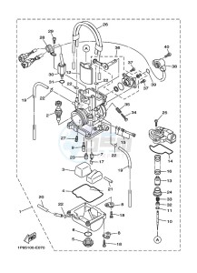 YZ250X (BF1M) drawing CARBURETOR