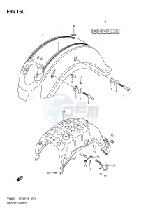 VL800 (E3-E28) VOLUSIA drawing REAR FENDER (VL800CL1 E33)