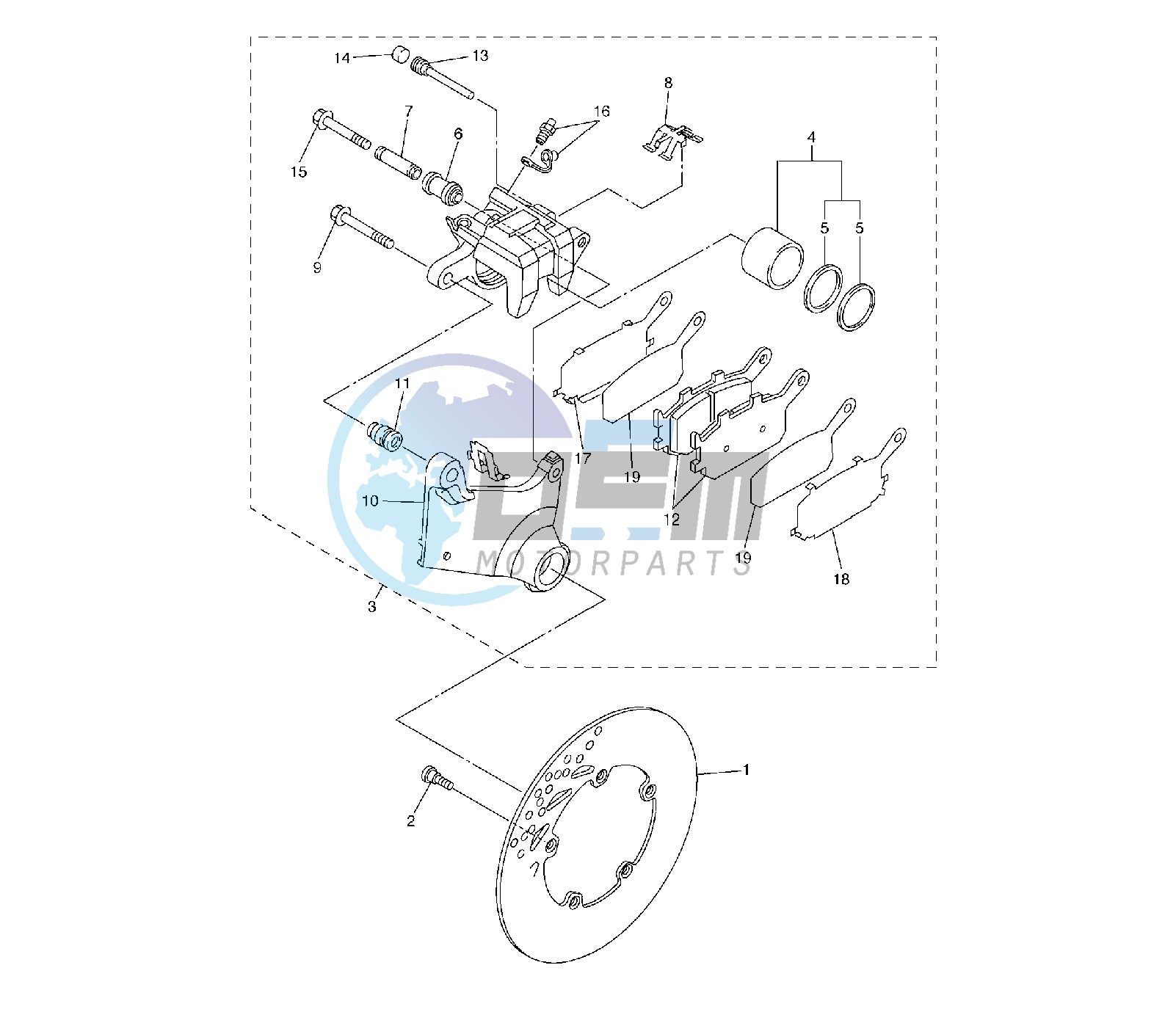 REAR BRAKE CALIPER