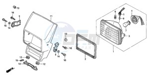 XR600R drawing HEADLIGHT (2)