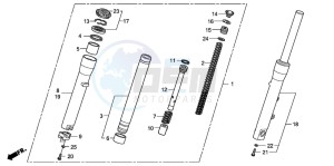 SH300AR drawing FRONT FORK