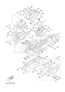 YN50FM NEO'S 4 (2CG6) drawing CRANKCASE